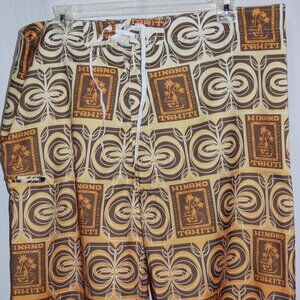 Hinano Tahiti Board Shorts Mens Size 42 Brown Moehau Goold Signature Boardshorts
